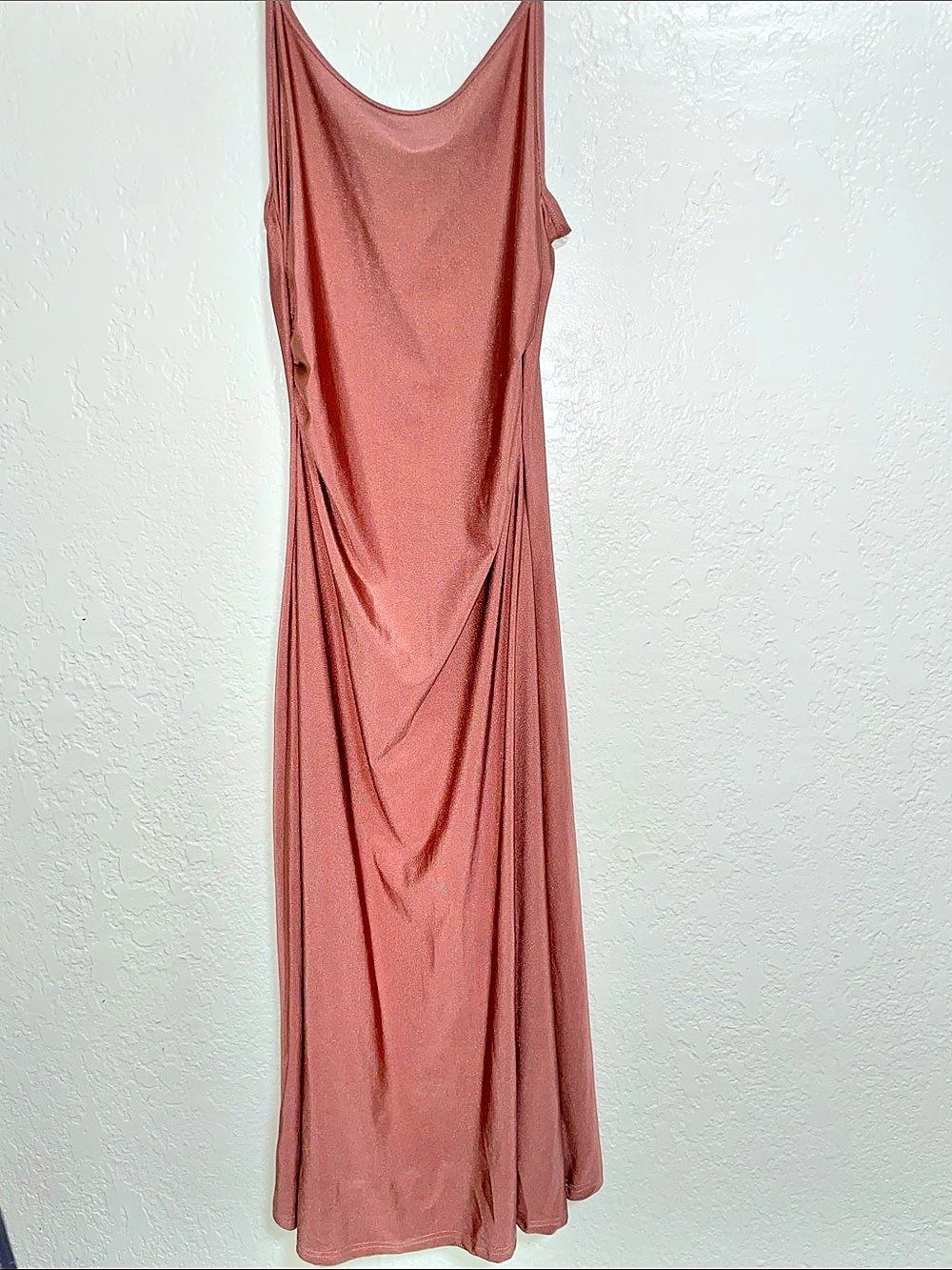 SHEIN XOD Satin-Look Ruched Maxi Dress Size Medium NWT